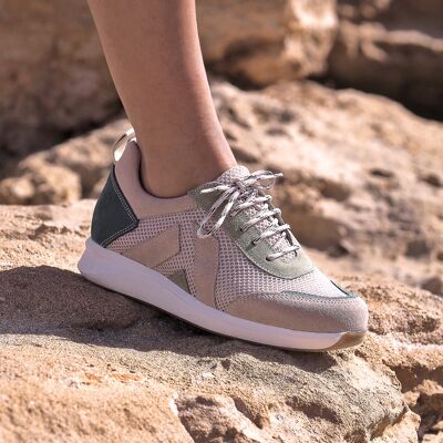 Sneakers Hanks Beige e Verde