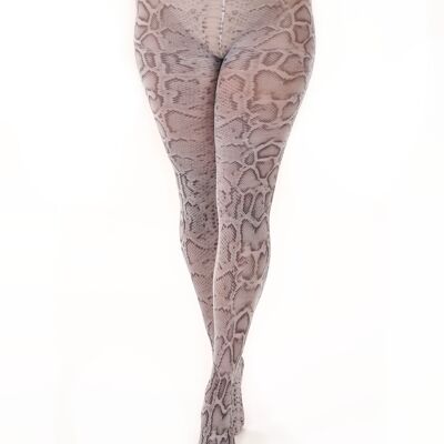 Snake Print Tights-White