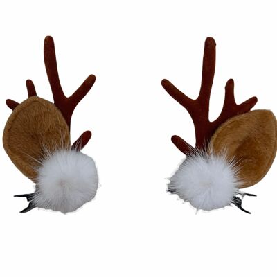 Christmas fluffy ear reindeer antlers