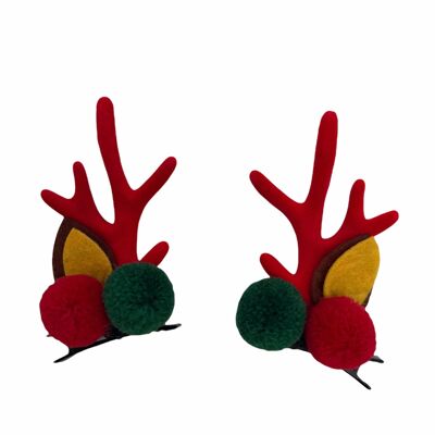 Christmas pompom reindeer antlers