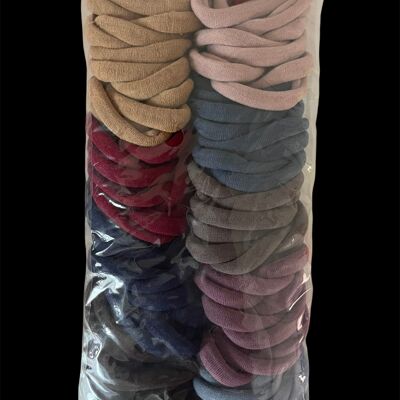 Dark Pack of 60 hair bands/ties