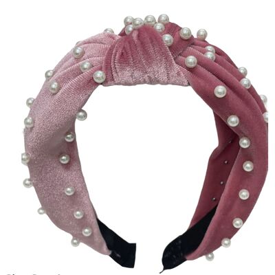 Red Pretty pearl knot headband