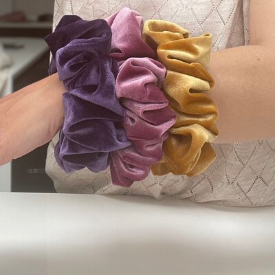Pink/Purple Vanessa - Velvet oversized scrunchie