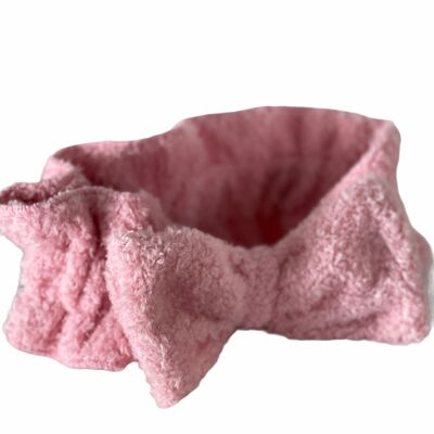 Pink Bow soft Spa headband