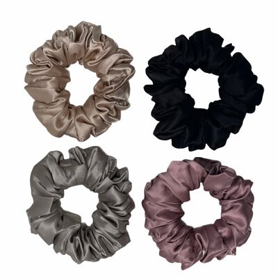 Mulberry 100% silk Scrunchies - Medium - Natural