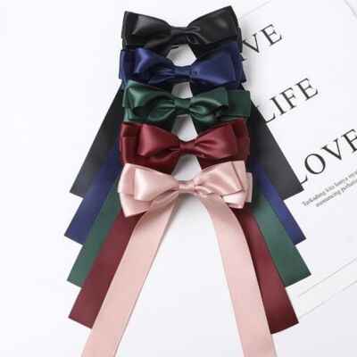 Pink Aura - vip satin large bow clip