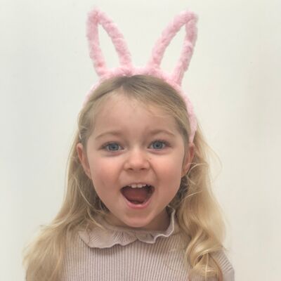 Grey Esme - Rabbit Ears Fluffy Headband