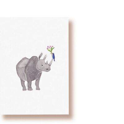 rinoceronte | cartolina