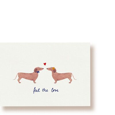siente el amor | tarjeta postal