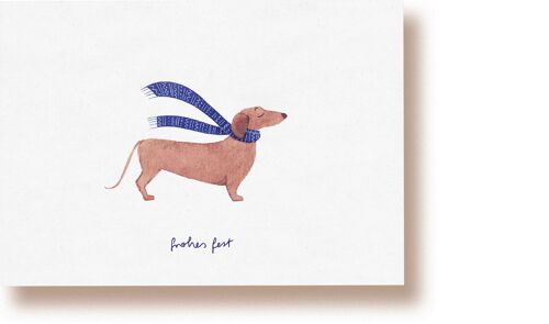 Dackel - Frohes Fest | Postkarte