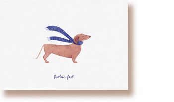 Teckel - Joyeuses Fêtes | carte postale 1