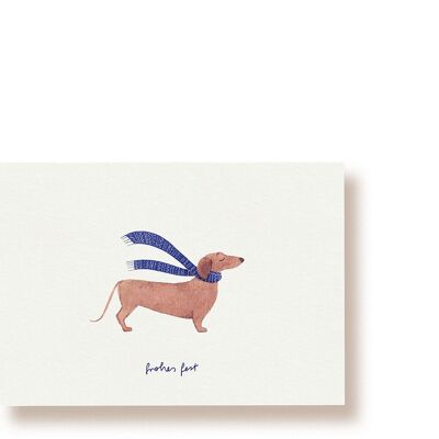 Teckel - Joyeuses Fêtes | carte postale