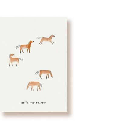 Joyeux anniversaire sauvage | carte postale