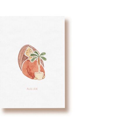 Amor de plantas | tarjeta postal
