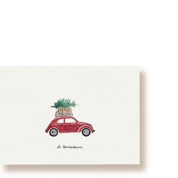Oh coléoptère de l'arbre de Noël | carte postale 1