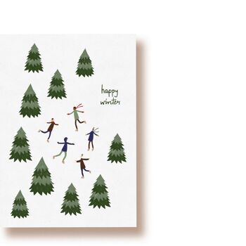 Joyeux vert d'hiver | carte postale 1