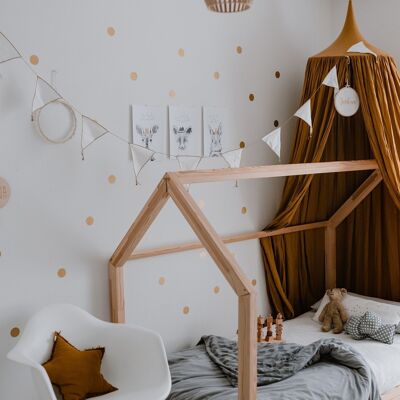 WALL STICKER DOTS GOLD IN A SET OF 48