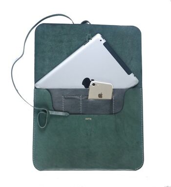 Etui-portefeuille iPad avec noeud - kaki 4