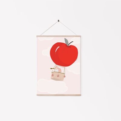 Affiche Montgolfière Pomme d'Amour