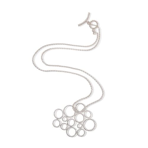 Modern Silver Bubble Necklace