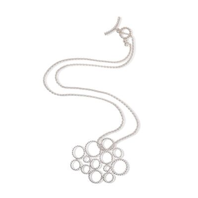 Modern Silver Bubble Necklace