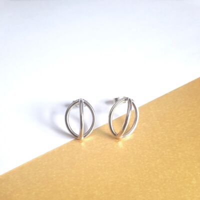 Sterling Silver stud Earrings - Junto mini silver Earrings