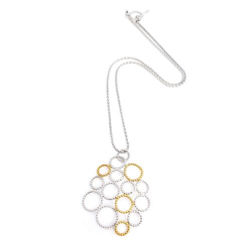 Contemporary Sterling silver Bubble Necklace