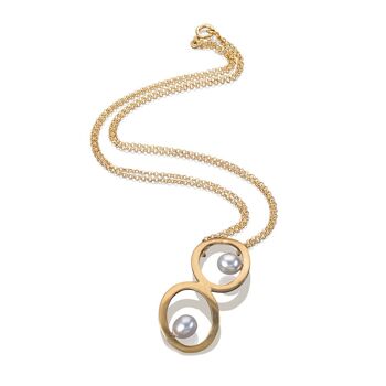 Collier moderne en or et perles - Collier Ocean Drop