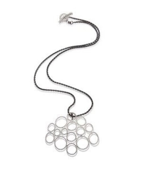 Bubbles Sterling Silver oxidised Pendant Necklace