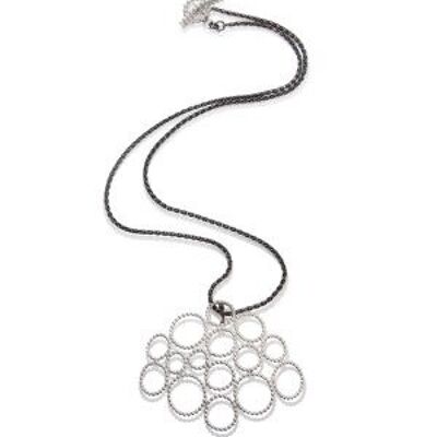 Bubbles Sterling Silver oxidised Pendant Necklace