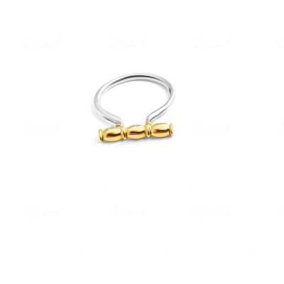 Bliss Sterling Silver and Gold accent Ring