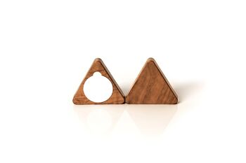 Porte-clés magnétique 'extra fort' - écrou | bois | triangulaire 2