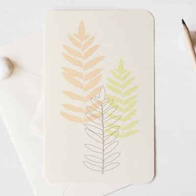 Large card (envelope included) • craft paper • Fern pattern