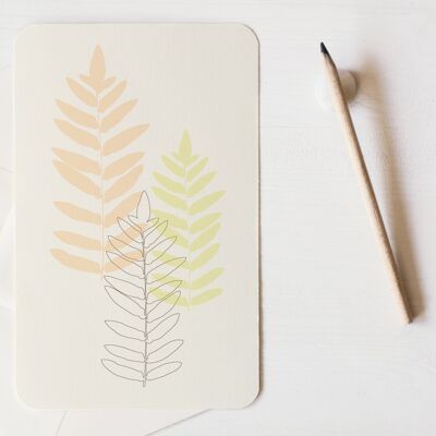 Large card (envelope included) • craft paper • Fern pattern