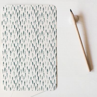 Tarjeta grande (sobre incluido) • papel artesanal • Diseño Black Cypress