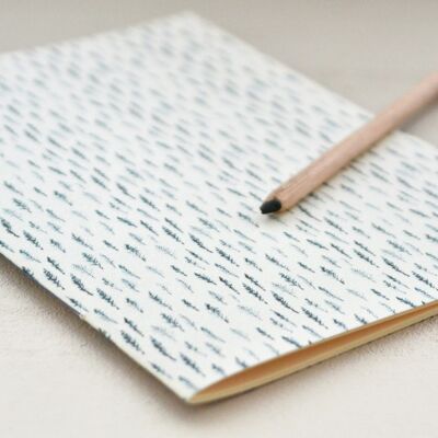 A5 size notebook • black Cypress pattern