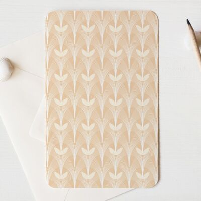 Tarjeta grande (sobre incluido) • papel artesanal • diseño de tulipán