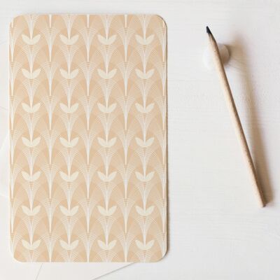 Tarjeta grande (sobre incluido) • papel artesanal • diseño de tulipán