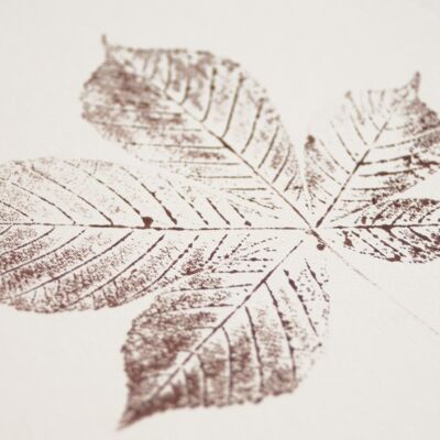 Kastanienbaum • kleines Poster • pflanzlicher Aufdruck Warmes Braun