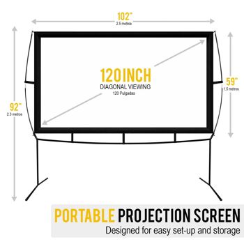 Écran de projection de film de 120 pouces 4