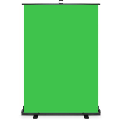 Toile de fond portable en streaming pull-up pliable à écran vert