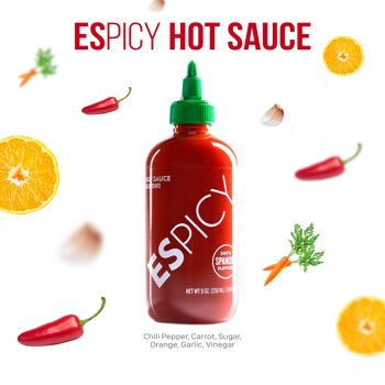 Sauce piquante ESPICY 250 ml | La première sauce piquante Sriracha fabriquée en Espagne | Le degré parfait de piquant (6/10) 2