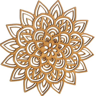 Pack of 2 flower design mandalas 100 mm