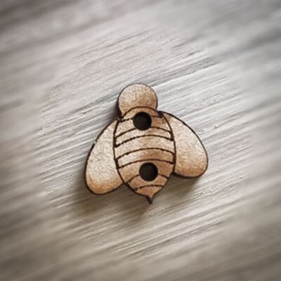 Wooden Bee Buttons - pack of 100