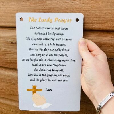 The Lords Prayer Wooden Plaque