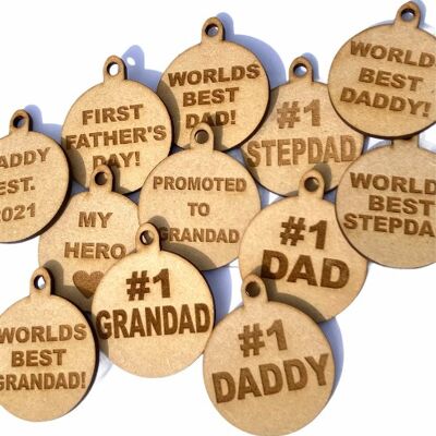 Fathers Day medals - without ribbon - Worlds best dad