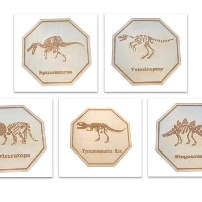 Dinosaur Fossil Plaques - Pack of all 5 dinos