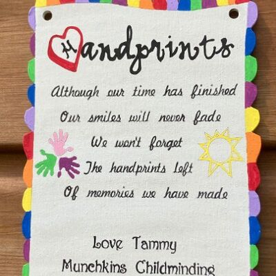 Childminders thank you poem sign
