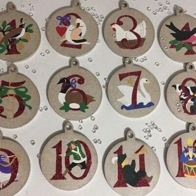 12 Days of Christmas - Tree Decorations 80 mm