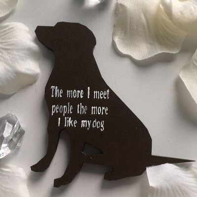The More People I Meet The More I Like My Dog magnet